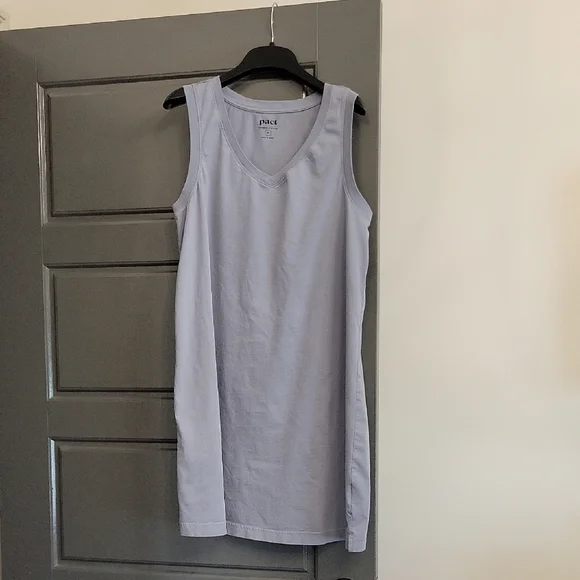 LIKE NEW Pact 100% Organic Cotton Softspun Tank Dress - Blue Gray - MEDIUM - Picture 1 of 4